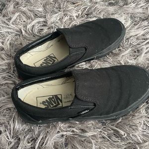 All Black slip on vans